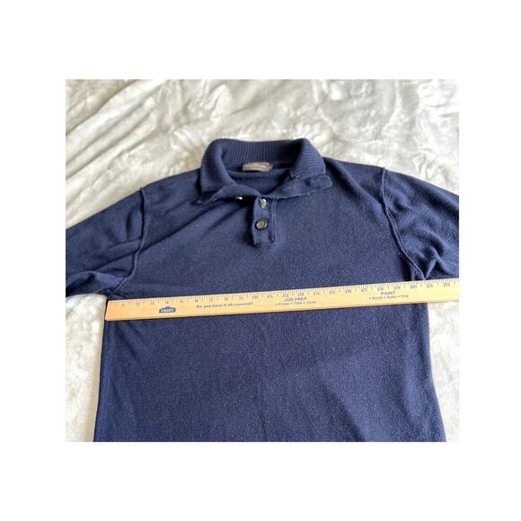 Rodd&Gunn Men's henley sweater size XL virgin merino wool navy - Picture 4 of 7